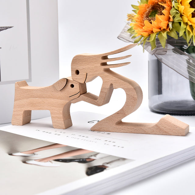 Doggies Merch® Handmade Wood Decor Sculptures