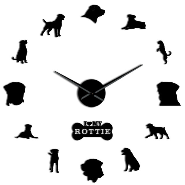 Doggies Merch® Rottweiler Wall Clock