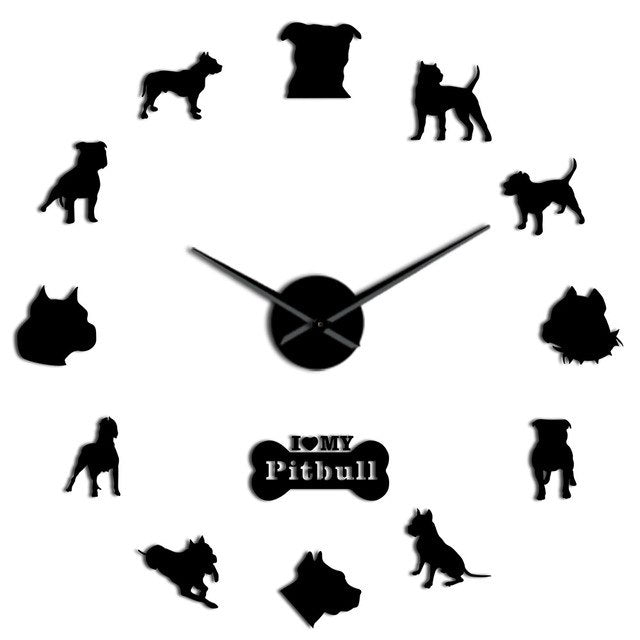 Doggies Merch® Pitbull Wall Clock