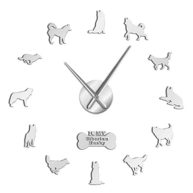 Doggies Merch® Husky Wall Clock